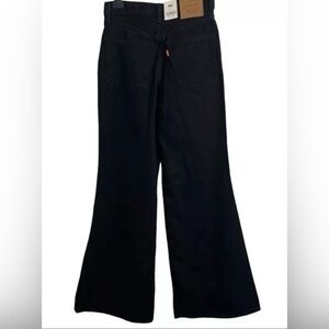 Levis Premium High Loose Women's Black Flared Jeans High Rise